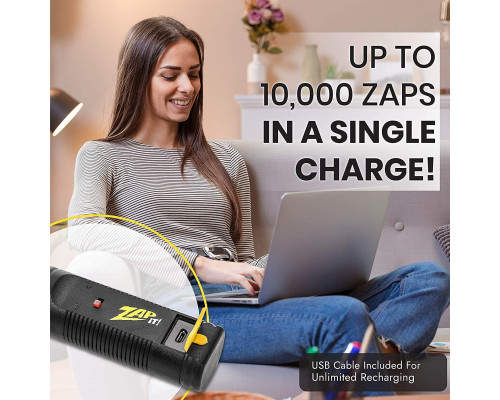 Міні-знищувач комах Zap It! TYG5759 - ракетка, що перезаряджається, для знищення комарів, мух і комах 4000 Вольт - зарядка через USB (my-9015)