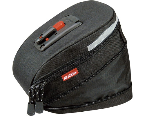 Сумка для велосипеда KLICKfix Micro 200 розширювана, чорна, 19 x 12 x 8 см (my-15101)
