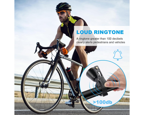 Урожайний гудок для керма 22-31,8 см Flintronic Loud Bike Bell чорний (my-15226)