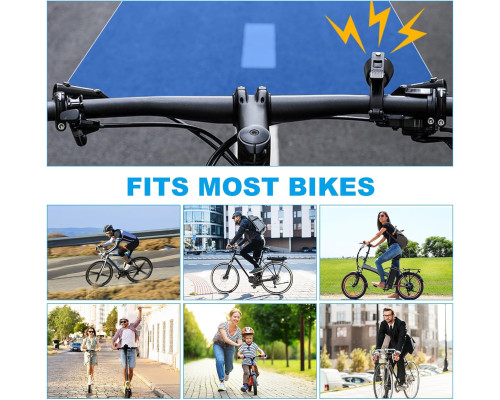 Урожайний гудок для керма 22-31,8 см Flintronic Loud Bike Bell чорний (my-15226)