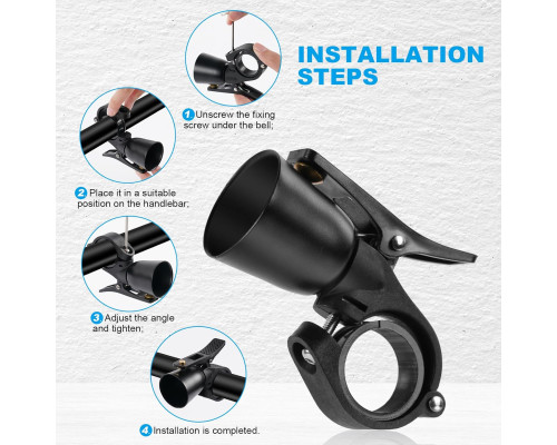Урожайний гудок для керма 22-31,8 см Flintronic Loud Bike Bell чорний (my-15226)