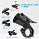 Урожайний гудок для керма 22-31,8 см Flintronic Loud Bike Bell чорний (my-15226)