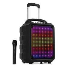 Мобільна акустична система динамік, караоке Auna Moving 80.1 LED PA, USB SD BT AUX 10033255 (my-5051)
