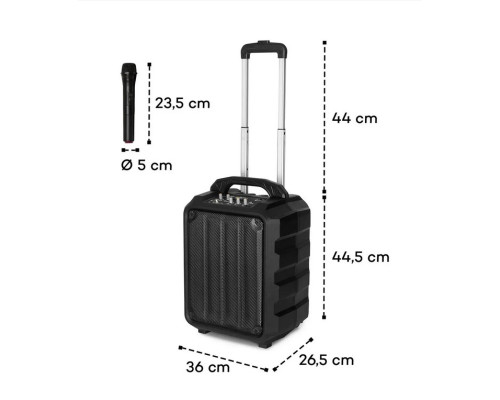 Мобільна акустична система динамік, караоке Auna Moving 80.1 LED PA, USB SD BT AUX 10033255 (my-5051)