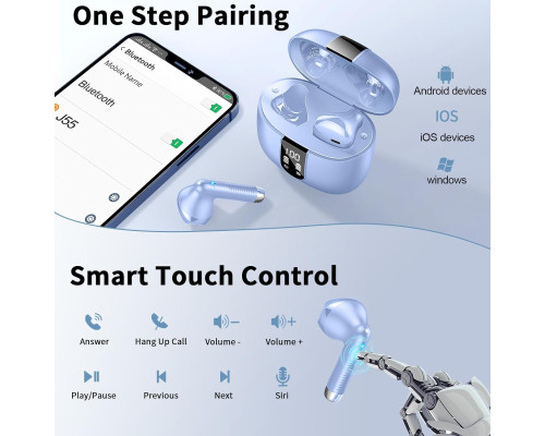 Бездротові Bluetooth навушники Drsaec J55 фіолетовий (my-9155)