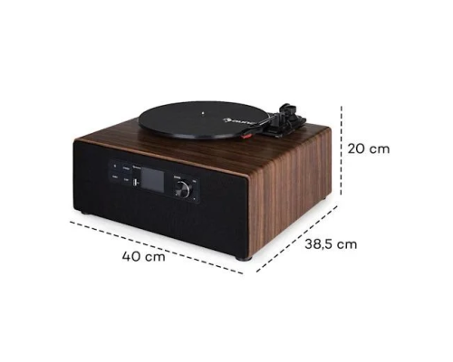 Програвач вінілу Auna Connect Vinyl Cube 10034557 з інтелектуальним радіо (my-5081)
