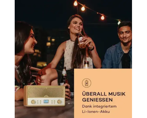 Цифрове радіо Auna Glastonbury Go стерео батарея BT DAB/FM MP3 10041151 (my-5077)