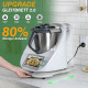 Легко ковзна бамбукова роликова дошка/слайдер PUERSI TMG-P-2 для Thermomix TM6/TM5, 2-го покоління з коліщатками, білосніжний (my-14090)