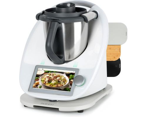 Легко ковзна бамбукова роликова дошка/слайдер PUERSI TMG-P-2 для Thermomix TM6/TM5, 2-го покоління з коліщатками, білосніжний (my-14090)