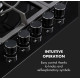 Варильна газова поверхня KLARSTEIN Ignito 5 зонна 10033133 Black Glass (my-5047)