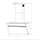 Витяжка Klarstein Alina Cooker 60 см біла, світлодіодний дисплей, внутрішнє освітлення, переднє скло біле 10034105 (my-5037)
