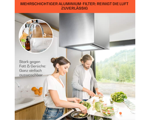 Витяжка острівна Klarstein Smart Island Hood WIFI 40 см 250 Вт 10035709 (my-5034)