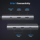 Концентратор UGREEN 15852 6 в 1 USB C Hub для Dell XPS, ThinkPad та інших пристроїв Grey (my-2079)