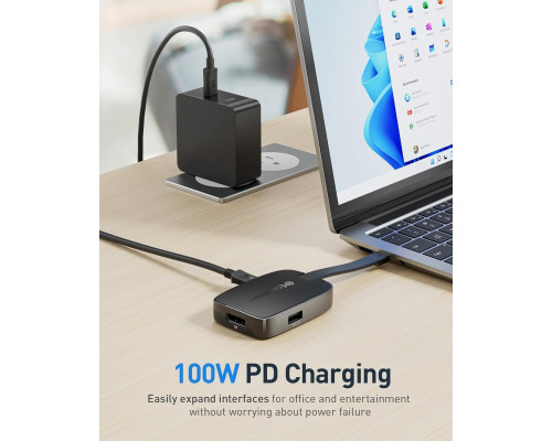Складаний кабель концентратор Cable Matters 201376-BLK USB C HDMI (my-4221)