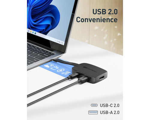 Складаний кабель концентратор Cable Matters 201376-BLK USB C HDMI (my-4221)