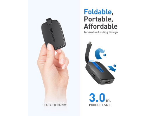 Складаний кабель концентратор Cable Matters 201376-BLK USB C HDMI (my-4221)