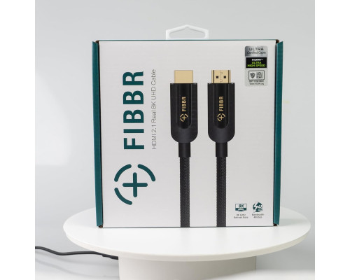 Сертифікований кабель FIBBR 8K HDMI 2.1, 8K@60 Гц 4K@120 Гц 48 Гбіт/с, надшвидкісний кабель HDMI, UHD eARC Dolby Vision HDR10+ HDCP, 2м (my-12032)