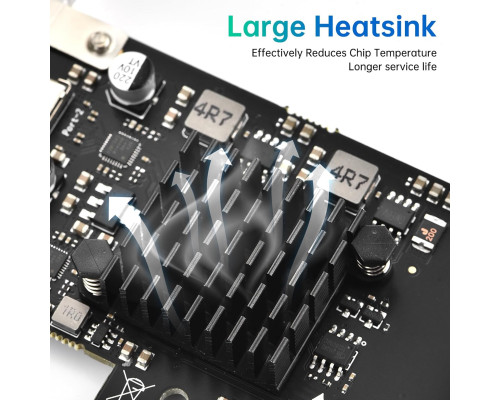 Карта розширення ELUTENG USB C PCIe з 2 портами 2 x 10 Гбіт/с, сумісна з PCIE X4/X8/X16, PCI-E USB C 3.2 Gen2 20 Гбіт/с з радіатором великої площі (my-12036)