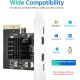 Карта розширення ELUTENG USB C PCIe з 2 портами 2 x 10 Гбіт/с, сумісна з PCIE X4/X8/X16, PCI-E USB C 3.2 Gen2 20 Гбіт/с з радіатором великої площі (my-12036)