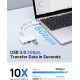 Адаптер JSAUX USB C-HDMI з підтримкою 4K при 60 Гц білий (my-15016)