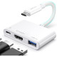 Адаптер JSAUX USB C-HDMI з підтримкою 4K при 60 Гц білий (my-15016)