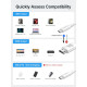Кабель 2-в-1 Type C - HDMI 4K з портом зарядки PD 100 Вт JSAUX CV0057, сумісний з Thunderbolt 3, iPhone, MacBook, Samsung, iMac, iPad, Surface-White (my-15022)