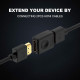 Адаптер VCE HDMI HDMI 4K@60Hz (мама-мама), позолочений, підтримка 3D 4K HDR ARC для ноутбука, монітора, ПК, PS5, PS4, Xbox, DVD (my-15055)