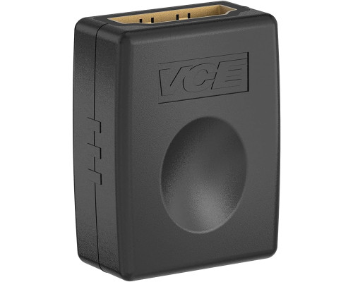 Адаптер VCE HDMI HDMI 4K@60Hz (мама-мама), позолочений, підтримка 3D 4K HDR ARC для ноутбука, монітора, ПК, PS5, PS4, Xbox, DVD (my-15055)