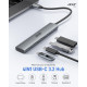 USB - хаб Acer ODK3D0 USB C, розгалужувач USB-C 10 Гбіт/с з 4 портами USBC 3.2, високошвидкісний багатопортовий адаптер, сірий (my-15105)