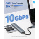 USB - хаб Acer ODK3D0 USB C, розгалужувач USB-C 10 Гбіт/с з 4 портами USBC 3.2, високошвидкісний багатопортовий адаптер, сірий (my-15105)