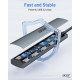 USB - хаб Acer ODK3D0 USB C, розгалужувач USB-C 10 Гбіт/с з 4 портами USBC 3.2, високошвидкісний багатопортовий адаптер, сірий (my-15105)
