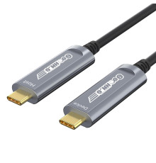 Оптоволоконний кабель GeoHN.G USB C - USB C 10 м 10 Гбіт/с USB 3.2 високошвидкісна передача даних на великі відстані (my-17233)