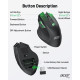 Бездротова ергономічна миша Acer OMR240 2,4 ГГц з міні-USB-приймачем, 6 кнопок, 1600 dpi (my-15107)