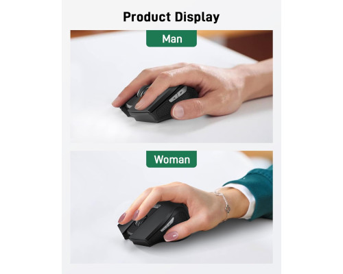 Бездротова ергономічна миша Acer OMR240 2,4 ГГц з міні-USB-приймачем, 6 кнопок, 1600 dpi (my-15107)