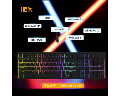 Механічна клавіатура IROK FE104 c Type-C для Mac Windows (my-1002)
