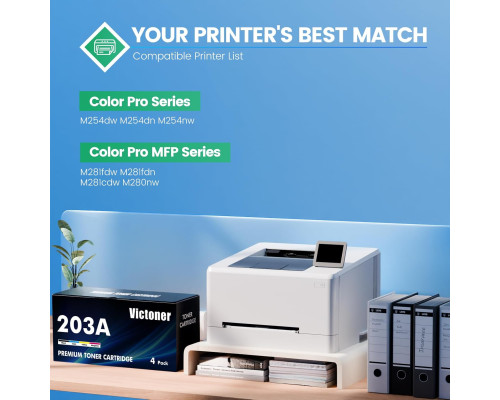 Тонер-картриджі 203A 203X MFP M281fdw: для HP 203A 203X Color Laserjet Pro MFP M281fdw M281fdn M254dw M281cdw M280nw M254nw M254dn M281 M25 CF543A (my-17028)