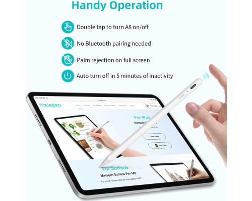 Стилус Metapen iPad A8 для Apple iPad 10/9 iPad Mini 6, iPad Air 5 iPad Pro (my-0121)