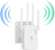 Підсилювач WiFi 2 порти LAN, 4 антени Generic ZJ02 білий (my-15258)