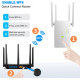 Підсилювач WiFi 2 порти LAN, 4 антени Generic ZJ02 білий (my-15258)