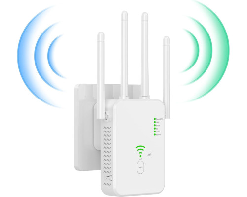 Підсилювач WiFi 2 порти LAN, 4 антени Generic ZJ02 білий (my-15258)
