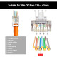 Екранований мережевий роз'єм VCELINK Gen 2 RJ45 Cat7 Cat6A кабель з навантажувальною планкою та захисними ковпачками (my-15043)