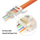 Екранований мережевий роз'єм VCELINK Gen 2 RJ45 Cat7 Cat6A кабель з навантажувальною планкою та захисними ковпачками (my-15043)