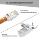Екранований мережевий роз'єм VCELINK Gen 2 RJ45 Cat7 Cat6A кабель з навантажувальною планкою та захисними ковпачками (my-15043)