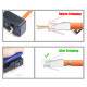Екранований мережевий роз'єм VCELINK Gen 2 RJ45 Cat7 Cat6A кабель з навантажувальною планкою та захисними ковпачками (my-15043)