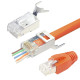 Екранований мережевий роз'єм VCELINK Gen 2 RJ45 Cat7 Cat6A кабель з навантажувальною планкою та захисними ковпачками (my-15043)