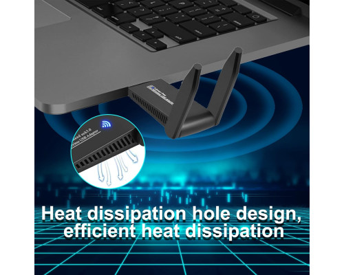 WLAN-адаптер AC1300M USB 3.0 з високим коефіцієнтом посилення Wodgreat FR-1300M (my-17163)