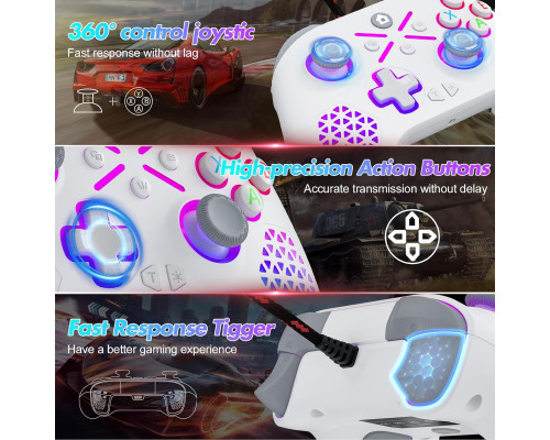 Провідний контролер для Xbox One Lapezei білий (my-18077)