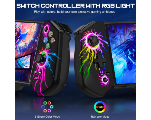 Контролер HELLCOOL Pro для Switch/OLED цілісний джойстик-джойстик з ефектом Холла контролер для портативної консолі з турборежимом (my-17215)