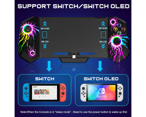 Контролер HELLCOOL Pro для Switch/OLED цілісний джойстик-джойстик з ефектом Холла контролер для портативної консолі з турборежимом (my-17215)