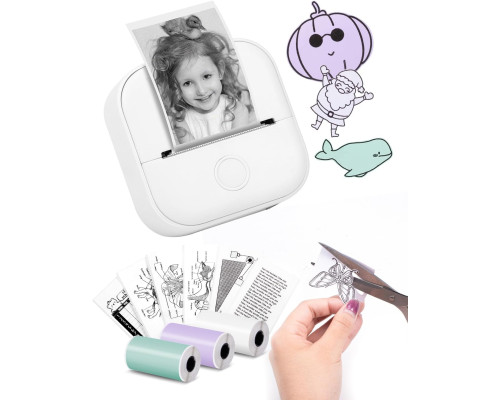 Портативний принтер Memoking Mini T02-White Combo (my-3057)